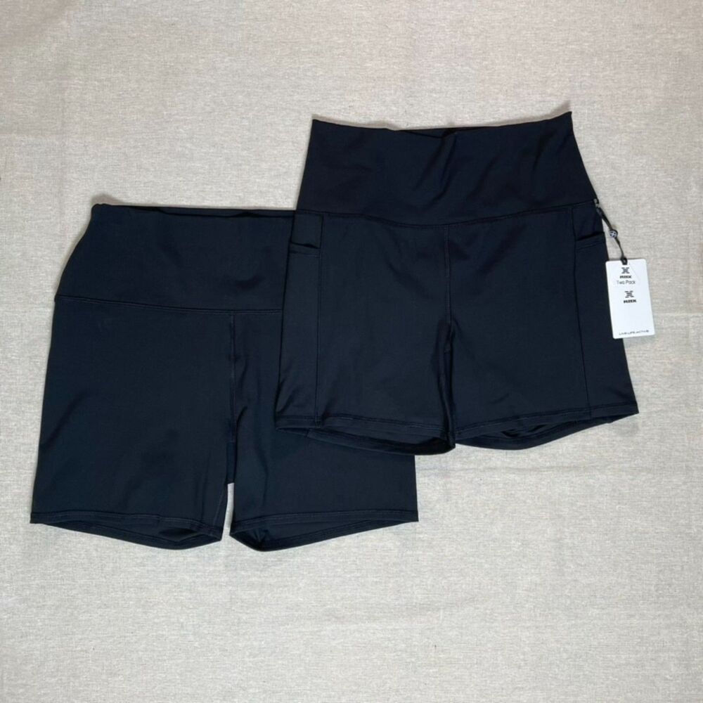 RBX | NWT Black High Rise Bike Shorts - Two Pairs | Large